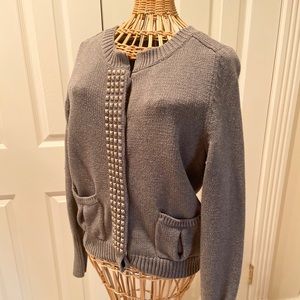Studded gray J. Crew sweater